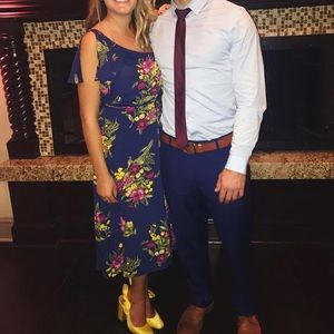 One shoulder midi dress